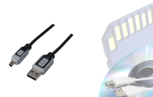 USB 2.0 Mini Kabel USB-A - 4 Pol Mini USB-B 1,8 m