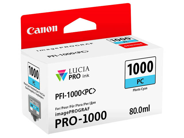 Original Canon 0550C001 / PFI1000PC Tintenpatrone cyan hell