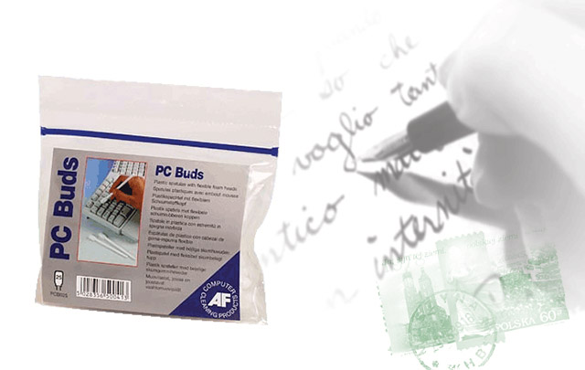 AF PC-Buds ReinigungsstÃ¤bchen mit flexiblem Schaumstoffkopf White