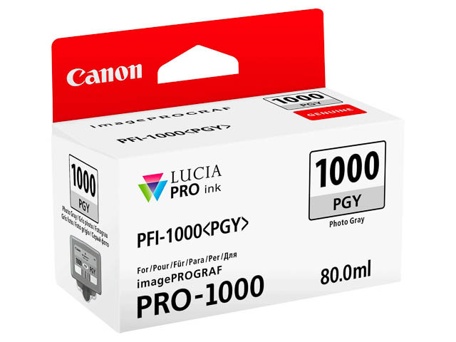 Original Canon 0553C001 / PFI1000PGY Tintenpatrone light grau